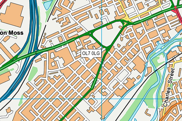 OL7 0LG map - OS VectorMap District (Ordnance Survey)