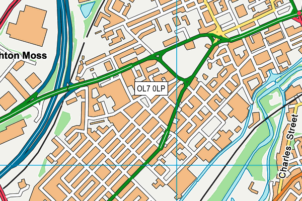 OL7 0LP map - OS VectorMap District (Ordnance Survey)