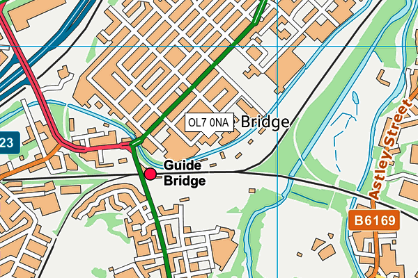 OL7 0NA map - OS VectorMap District (Ordnance Survey)