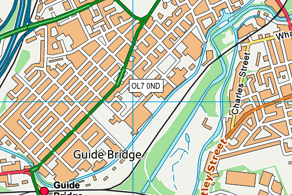 Oxford Park map (OL7 0ND) - OS VectorMap District (Ordnance Survey)