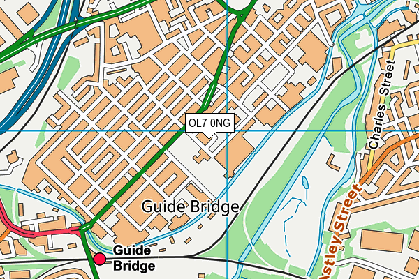 OL7 0NG map - OS VectorMap District (Ordnance Survey)