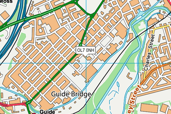 OL7 0NH map - OS VectorMap District (Ordnance Survey)