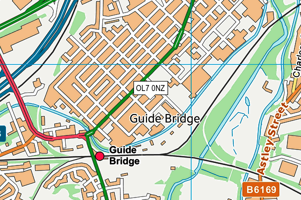 OL7 0NZ map - OS VectorMap District (Ordnance Survey)