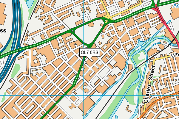 OL7 0RS map - OS VectorMap District (Ordnance Survey)