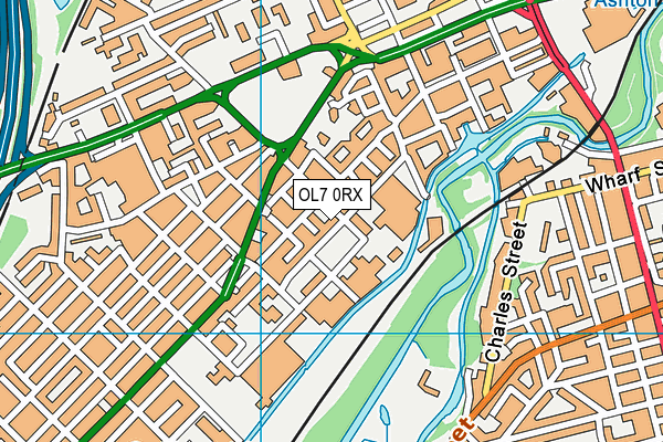 OL7 0RX map - OS VectorMap District (Ordnance Survey)