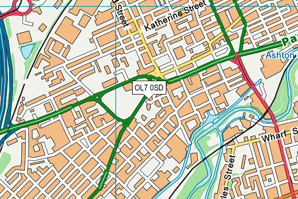 OL7 0SD map - OS VectorMap District (Ordnance Survey)