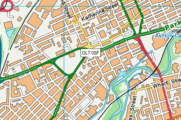 OL7 0SF map - OS VectorMap District (Ordnance Survey)