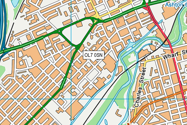 OL7 0SN map - OS VectorMap District (Ordnance Survey)