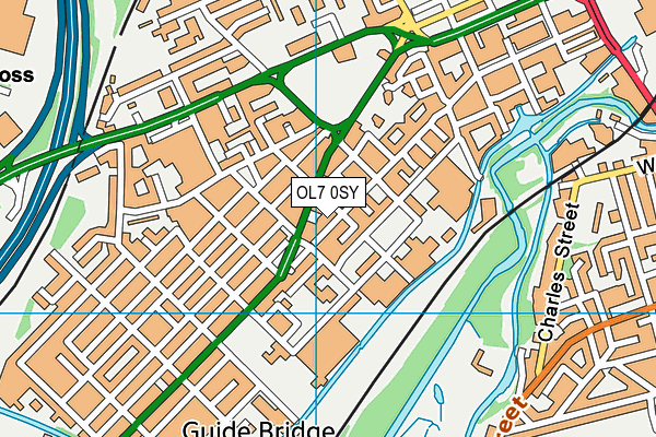 OL7 0SY map - OS VectorMap District (Ordnance Survey)