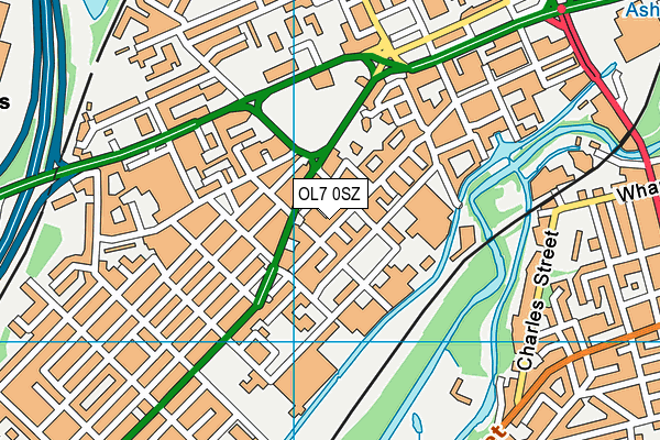 OL7 0SZ map - OS VectorMap District (Ordnance Survey)