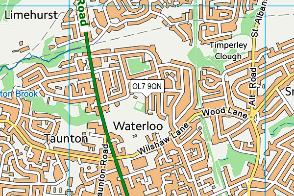 OL7 9QN map - OS VectorMap District (Ordnance Survey)