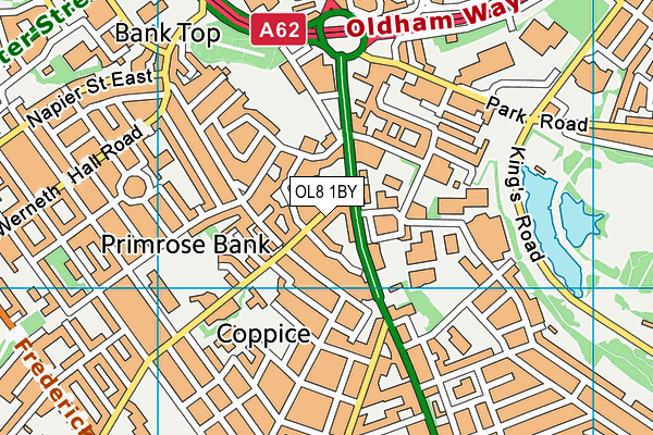 OL8 1BY map - OS VectorMap District (Ordnance Survey)