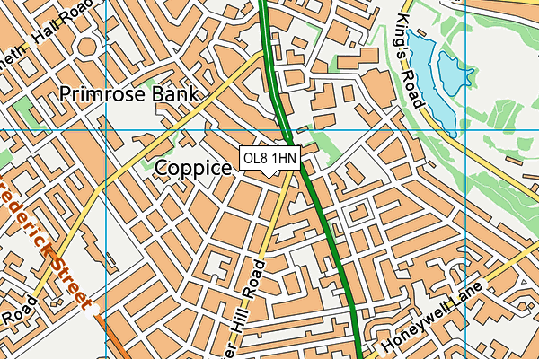 OL8 1HN map - OS VectorMap District (Ordnance Survey)