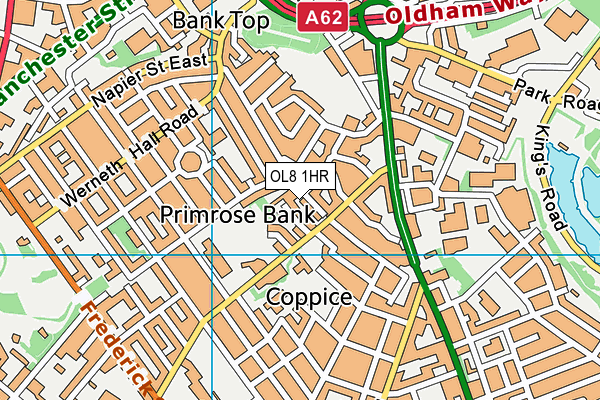 OL8 1HR map - OS VectorMap District (Ordnance Survey)