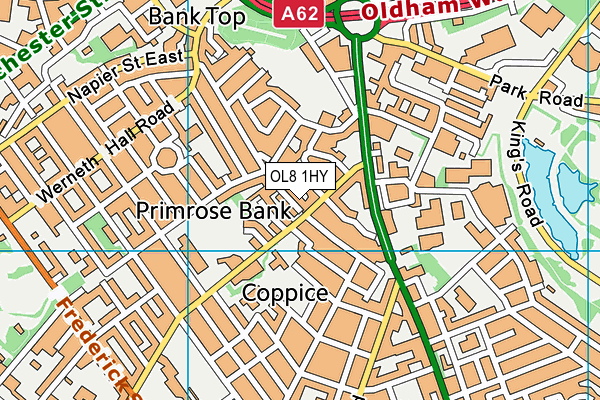 OL8 1HY map - OS VectorMap District (Ordnance Survey)