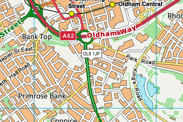 OL8 1JP map - OS VectorMap District (Ordnance Survey)