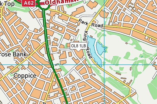 OL8 1LB map - OS VectorMap District (Ordnance Survey)