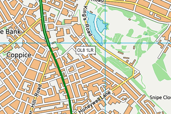 OL8 1LR map - OS VectorMap District (Ordnance Survey)