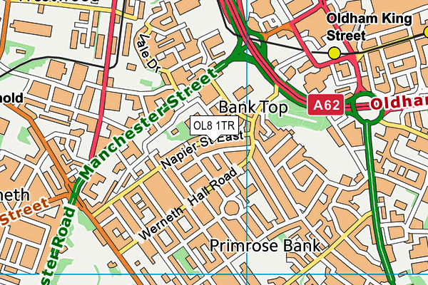 OL8 1TR map - OS VectorMap District (Ordnance Survey)