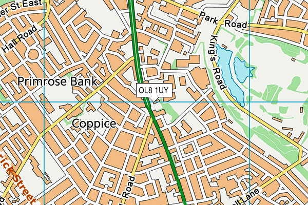OL8 1UY map - OS VectorMap District (Ordnance Survey)