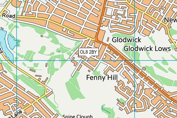 OL8 2BY map - OS VectorMap District (Ordnance Survey)