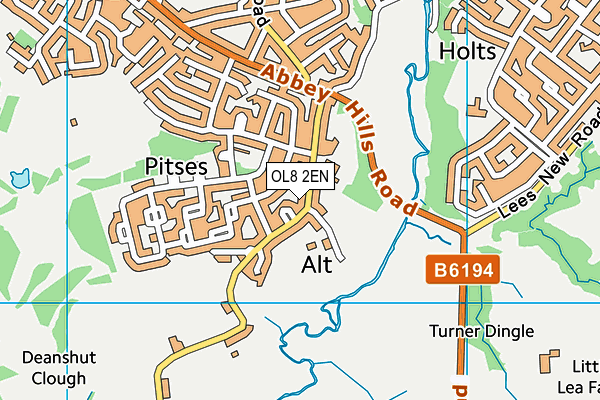 OL8 2EN map - OS VectorMap District (Ordnance Survey)