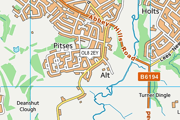 OL8 2EY map - OS VectorMap District (Ordnance Survey)