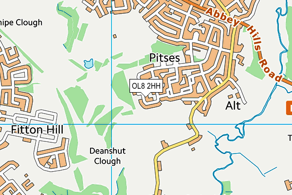 OL8 2HH map - OS VectorMap District (Ordnance Survey)