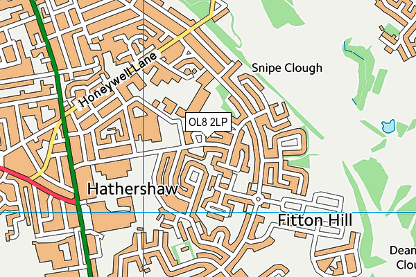 OL8 2LP map - OS VectorMap District (Ordnance Survey)