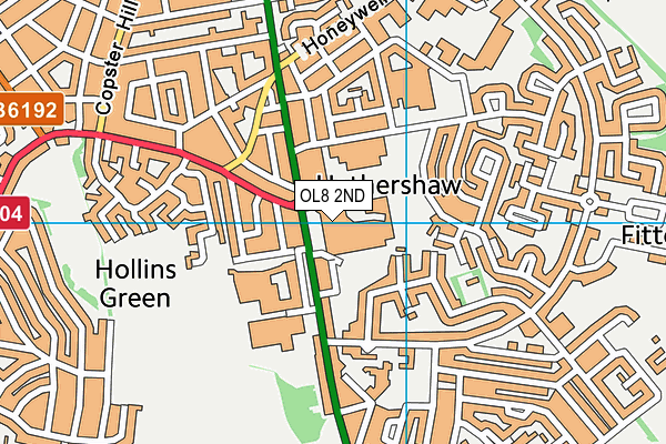 OL8 2ND map - OS VectorMap District (Ordnance Survey)