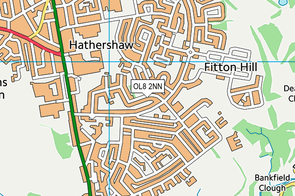 OL8 2NN map - OS VectorMap District (Ordnance Survey)