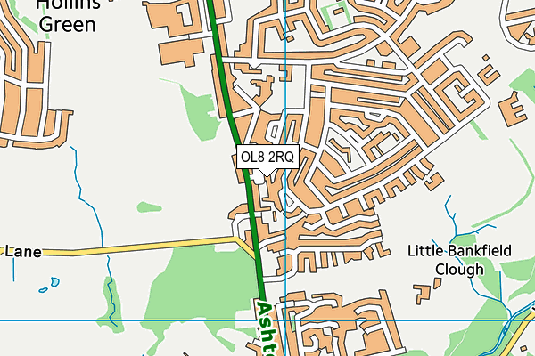 OL8 2RQ map - OS VectorMap District (Ordnance Survey)
