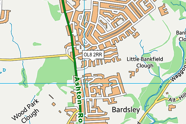 OL8 2RR map - OS VectorMap District (Ordnance Survey)