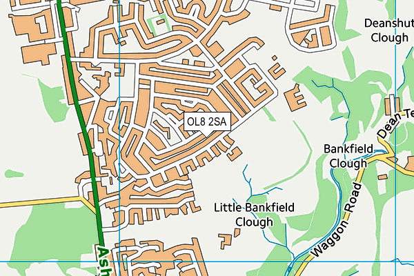 OL8 2SA map - OS VectorMap District (Ordnance Survey)