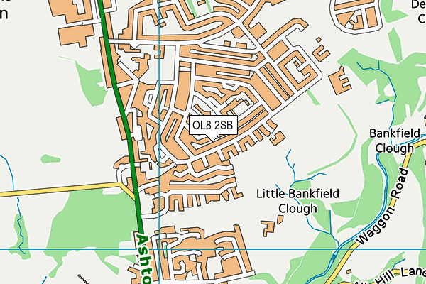 OL8 2SB map - OS VectorMap District (Ordnance Survey)