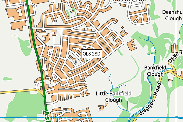 OL8 2SD map - OS VectorMap District (Ordnance Survey)