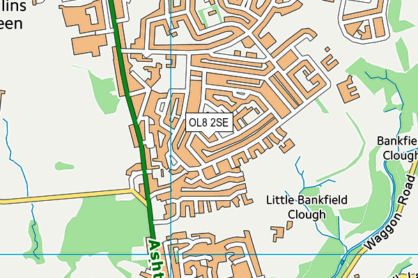 OL8 2SE map - OS VectorMap District (Ordnance Survey)