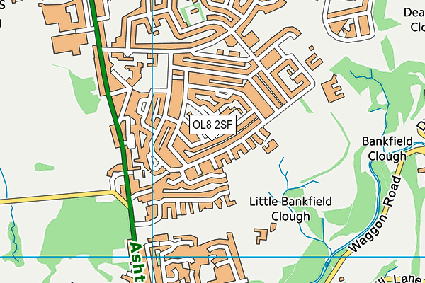 OL8 2SF map - OS VectorMap District (Ordnance Survey)