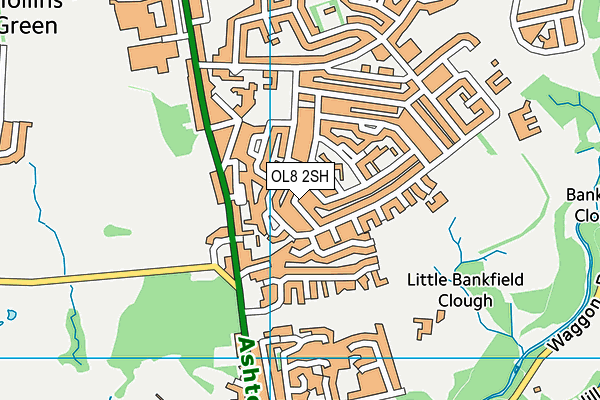 OL8 2SH map - OS VectorMap District (Ordnance Survey)