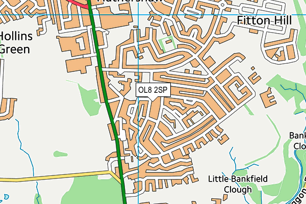 OL8 2SP map - OS VectorMap District (Ordnance Survey)