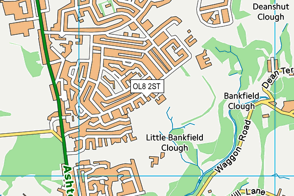 OL8 2ST map - OS VectorMap District (Ordnance Survey)