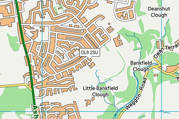 OL8 2SU map - OS VectorMap District (Ordnance Survey)