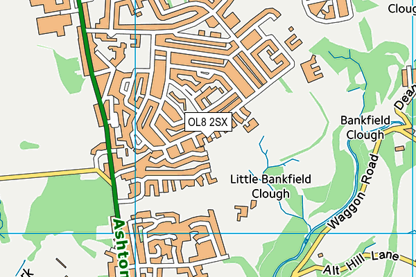 OL8 2SX map - OS VectorMap District (Ordnance Survey)