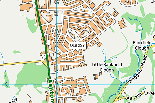 OL8 2SY map - OS VectorMap District (Ordnance Survey)