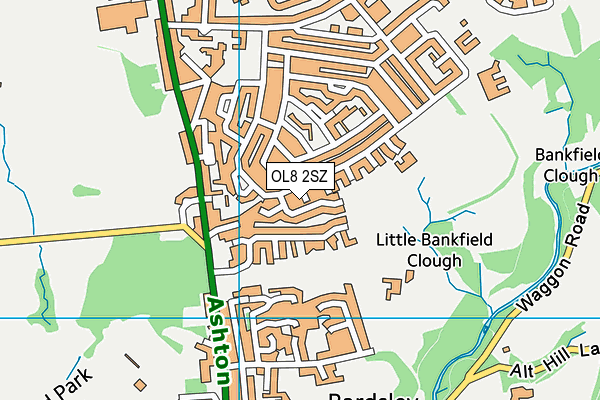 OL8 2SZ map - OS VectorMap District (Ordnance Survey)