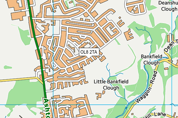 OL8 2TA map - OS VectorMap District (Ordnance Survey)