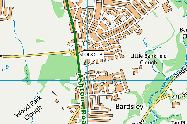 OL8 2TB map - OS VectorMap District (Ordnance Survey)