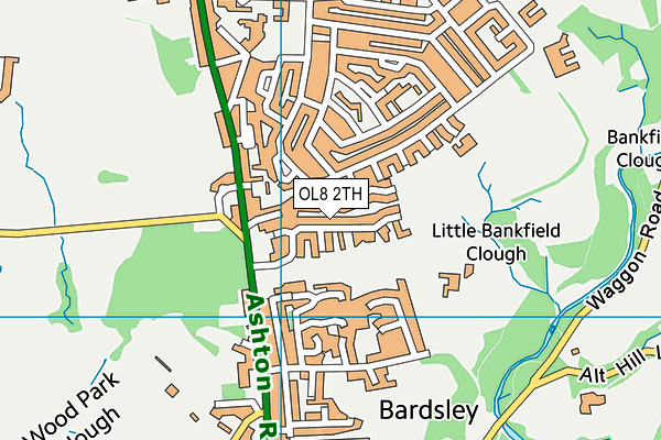 OL8 2TH map - OS VectorMap District (Ordnance Survey)