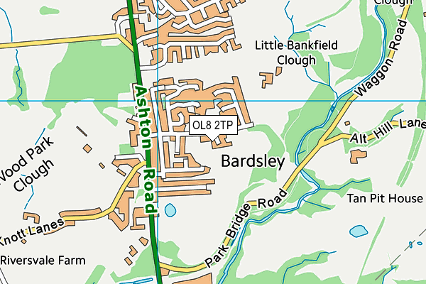 OL8 2TP map - OS VectorMap District (Ordnance Survey)