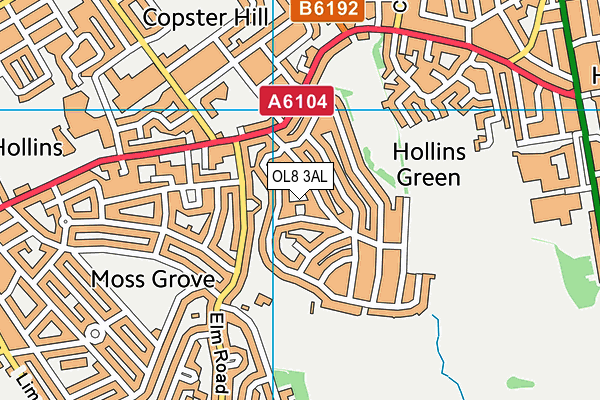 OL8 3AL map - OS VectorMap District (Ordnance Survey)